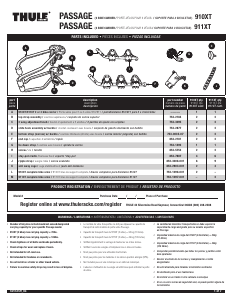 Manual de uso Thule Passage 910XT Porta bicicleta