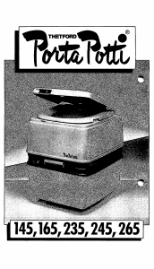 Manuale Thetford Porta Potti 245 Toilette portatile