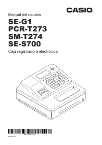 Manual de uso Casio SE-S700 Caja registradora