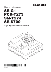 Manual de uso Casio SM-T274 Caja registradora