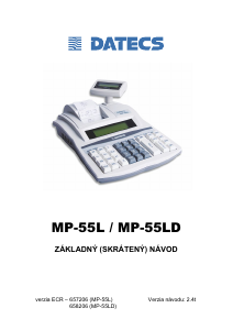 Návod Datecs MP-55L Registračná pokladnica