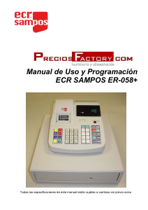 Manual de uso ECR SAMPOS ER-058+ Caja registradora