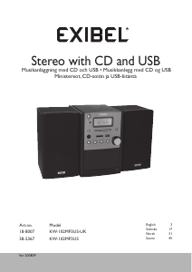 Bruksanvisning Exibel KW-102MP3US Stereoanläggning