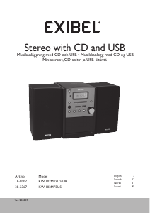 Käyttöohje Exibel KW-102MP3US-UK Stereosetti