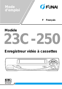 Mode d’emploi Funai 23C-250 Magnétoscope