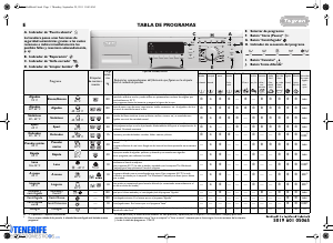 Manual de uso Tegran TG 1011 Lavadora