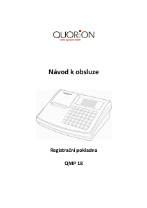 Manuál Quorion QMP 18 Registrační pokladna