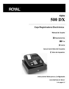 Manual de uso Royal 500dx Alpha Caja registradora