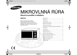 Návod Samsung MW81W-S/XEH Mikrovlnná rúra