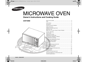 Manual Samsung GW76NM Microwave