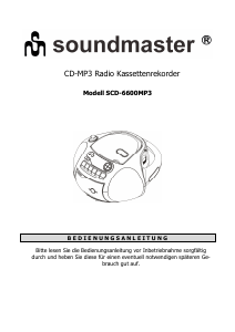 Bedienungsanleitung Soundmaster SCD-6600MP3 Stereoanlage