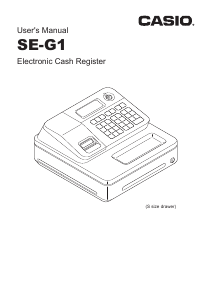 Manual Casio SE-G1 Cash Register