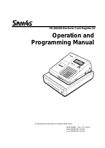 Handleiding SAM4s ER-260 Kassasysteem