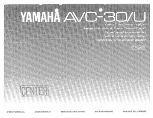 Manual Yamaha AVC-30/U Amplifier