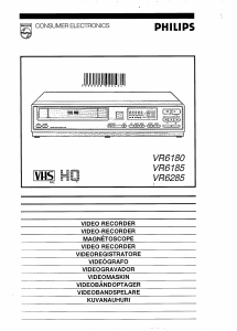 Manual Philips VR6180 Video recorder