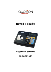 Manuál Quorion CR 20 Registrační pokladna