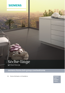 Mode d’emploi Siemens WT7HY791CH Sèche-linge