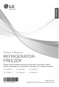 Manual LG GN-B422SMCL Fridge-Freezer
