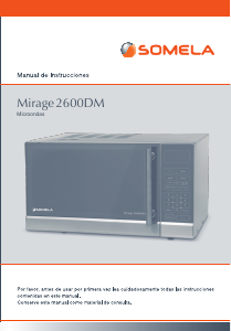 Manual de uso Somela Mirage 2600DM Microondas