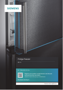 Manual Siemens KD58VVWF0N Fridge-Freezer
