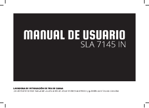 Manual de uso Schneider SLA 7145 IN Lavadora