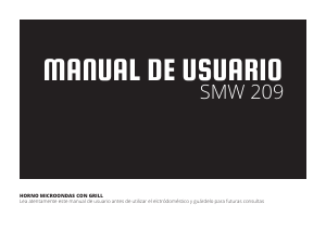 Manual de uso Schneider SMW 209 Microondas