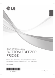 Manual LG GR-D24FBGLB Fridge-Freezer