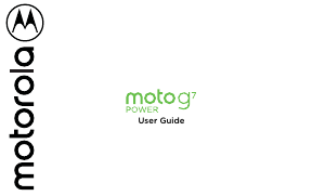 Handleiding Motorola Moto G7 Power Mobiele telefoon