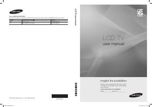 Manual Samsung LE40C650L1K LCD Television