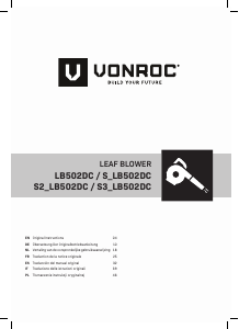 Manual de uso Vonroc S3_LB502DC Soplador de hojas