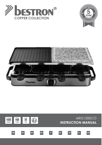 Instrukcja Bestron ARG1200CO Grill Raclette