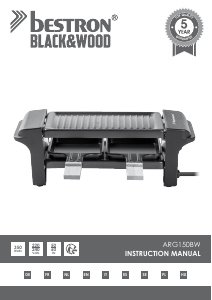 Használati útmutató Bestron ARG150BW Raclette grillsütő