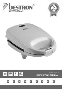 Manual Bestron AWCM4P Waffle Maker