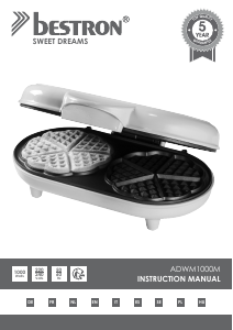 Manual Bestron ADWM1000M Waffle Maker