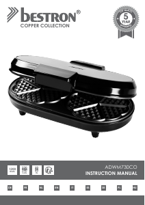 Manual Bestron ADWM7300CO Waffle Maker