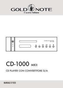 Manuale Gold Note CD-1000 MKII Lettore CD