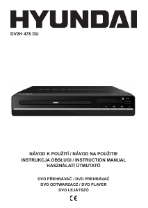 Návod Hyundai DV2H 478 DU DVD prehrávač