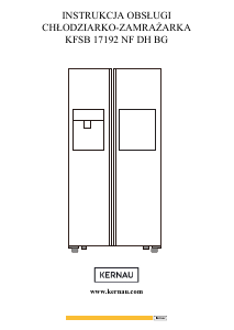 Handleiding Kernau KFSB 17192 NF DH BG Koel-vries combinatie