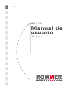Manual de uso Rommer Forza 1107 Lavadora