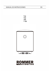 Manual de uso Rommer T 50 Calentador de agua