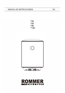 Manual de uso Rommer T 100 Calentador de agua