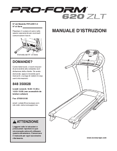 Manuale Pro-Form 620 ZLT Tapis roulant