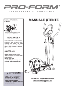 Manuale Pro-Form PFIVEL6353.0 Bicicletta ellittica