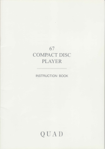 Manual Quad 67 CD Player