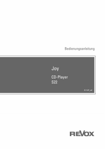 Bedienungsanleitung Revox S22 Joy CD-player