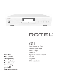 Manual Rotel CD14 CD Player