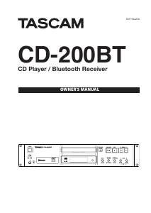 Manual Tascam CD-200BT CD Player