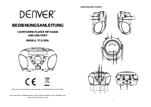Bedienungsanleitung Denver TCU-203C Stereoanlage