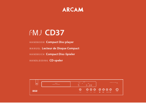 Handleiding Arcam CD37 CD speler