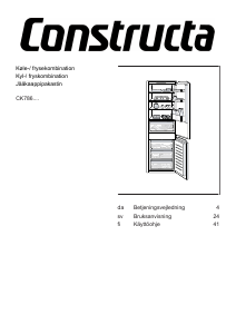 Brugsanvisning Constructa CK786NSF0 Køle-fryseskab